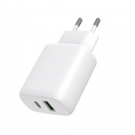 Gear Charger 220V 1xUSB-C + 1xUSB-A PD/PPS 30W + 18W QC White Gear Charger 220V 1xUSB-C + 1xUSB-A PD/PPS 30W + 18W QC White