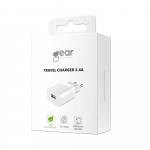 Gear Charger 220V 1xUSB-A 2.4A White