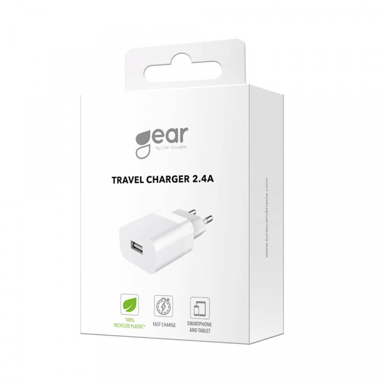 Gear Charger 220V 1xUSB-A 2.4A White