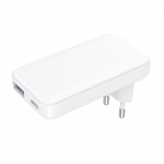 Gear Charger 220V 1xUSB-C+1xUSB-A PD/PPS 36W+QC 18W GaN White Gear Charger 220V 1xUSB-C+1xUSB-A PD/PPS 36W+QC 18W GaN White