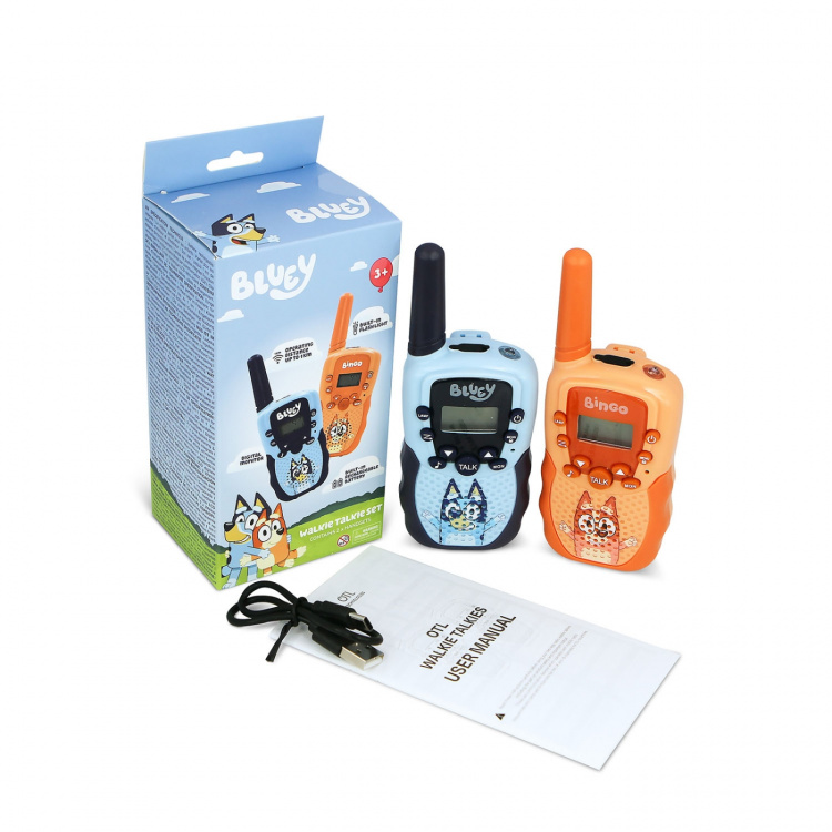 Bluey Digital Walkie Talkie up to 1000m Range LCD