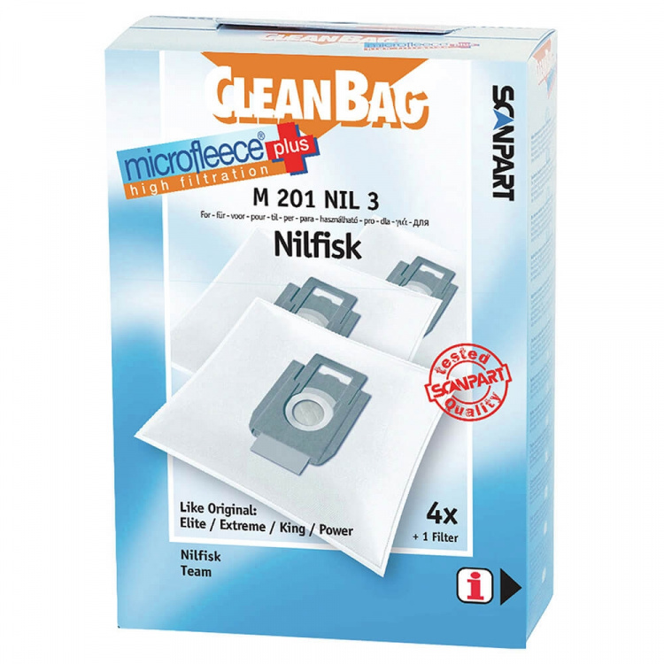 CLEANBAG Microfleece+ Dustbag Nilfisk Elite Extreme King 4+1