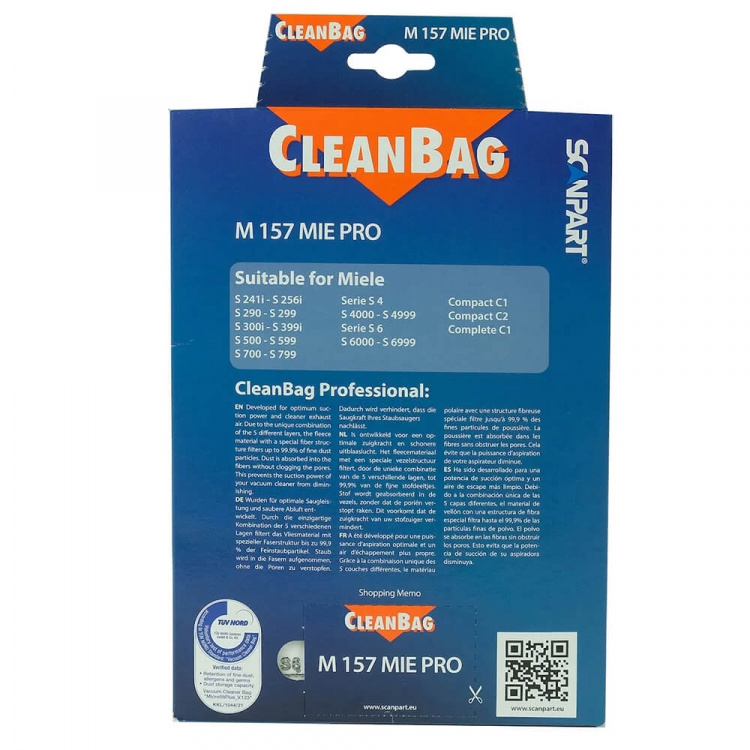 CLEANBAG Dustbag M 157 MIE 5+2 Pro CLEANBAG Dustbag M 157 MIE 5+2 Pro