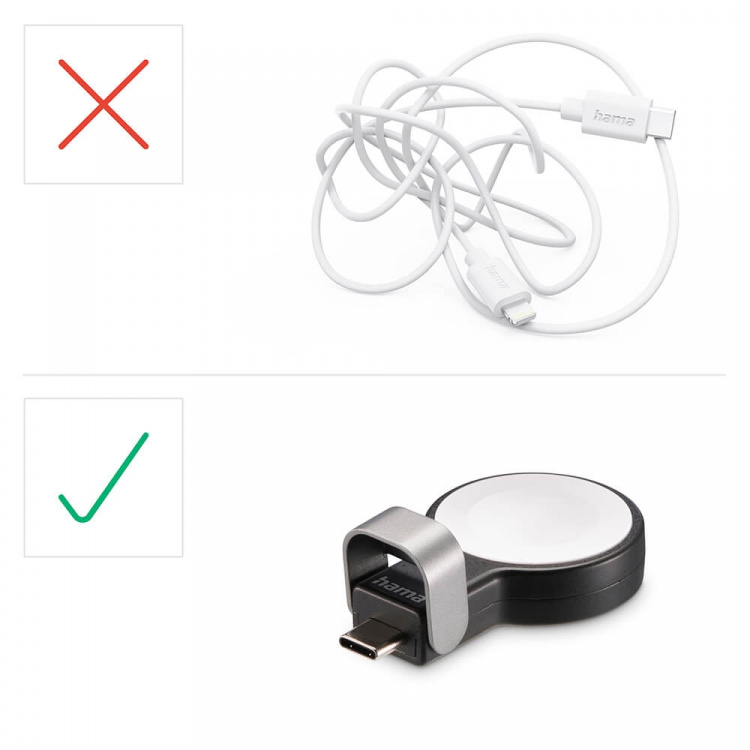 Hama Charger Wireless for Apple Watch USB-C Black Hama Charger Wireless for Apple Watch USB-C Black