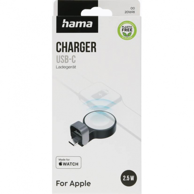 Hama Charger Wireless for Apple Watch USB-C Black Hama Charger Wireless for Apple Watch USB-C Black