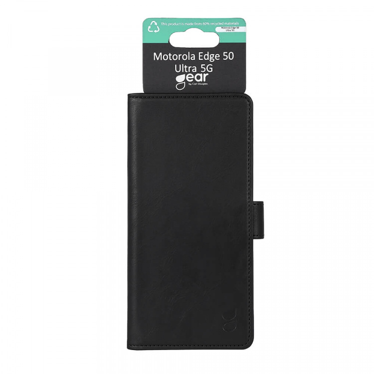 Gear Wallet Case 3 Card Slots Black - Motorola Edge 50 Ultra 5G