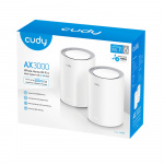 CUDY Mesh Solution M3000 2-pk AX3000 Gigabit Wi-Fi 6 2.5G White CUDY Mesh Solution M3000 2-pk AX3000 Gigabit Wi-Fi 6 2.5G White