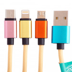 Squishmallows Chargercable 1.2m Leonard 3in1 USB-C/Micro/Lightning
