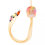 Squishmallows Chargercable 1.2m Leonard 3in1 USB-C/Micro/Lightning