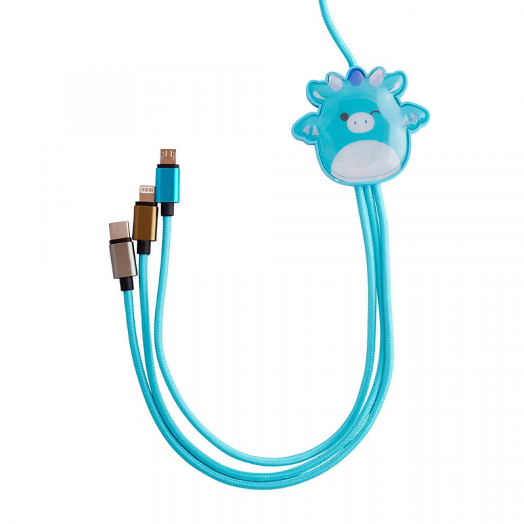 Squishmallows Chargercable 1.2m Tatiana 3in1 USB-C/Micro/Lightning