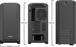 Be Quiet! Silent Base 601 ATX case with window, black/silver