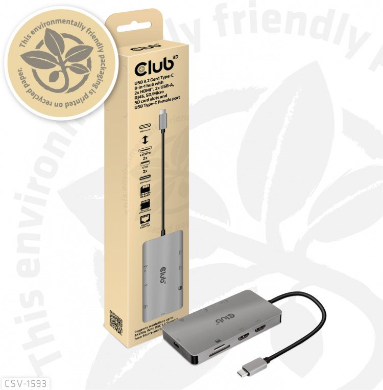 Club 3D Type-C 8-in-1 hub Club 3D Type-C 8-in-1 hub