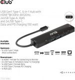 Club 3D Type-C 6-in-1 hub Club 3D Type-C 6-in-1 hub