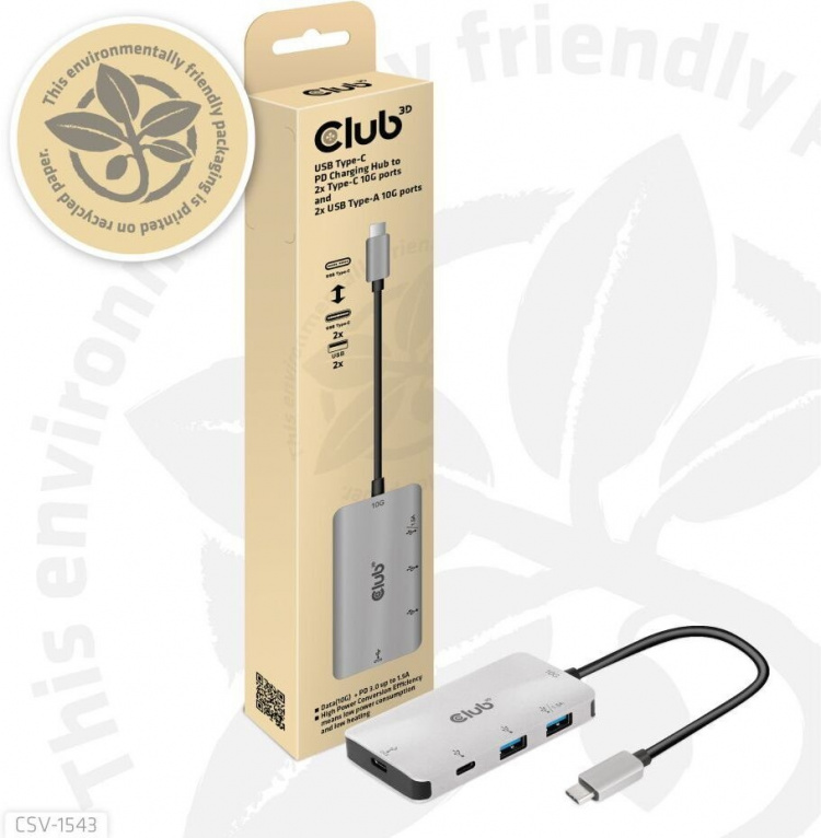 Club 3D Type-C PD Charging Hub - hub