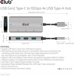 Club 3D USB Type-C to 10 Gbps 4x USB Type-A hub Club 3D USB Type-C to 10 Gbps 4x USB Type-A hub