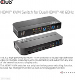 Club 3D HDMI KVM Switch For Dual HDMI Switch Club 3D HDMI KVM Switch For Dual HDMI Switch