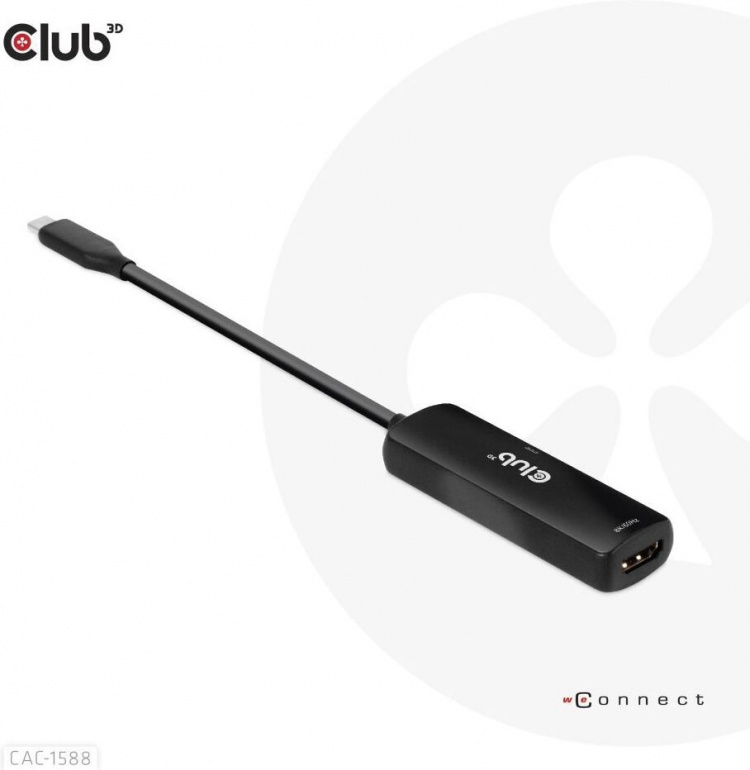 Club 3D CAC-1588 Type C - HDMI 2.1 PD 100W active adapter, 4K120 Hz - 8K60Hz Club 3D CAC-1588 Type C - HDMI 2.1 PD 100W active adapter, 4K120 Hz - 8K60Hz
