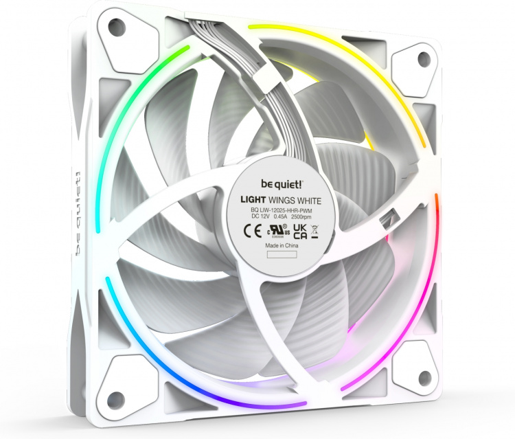 Be Quiet! Light Wings PWM high-speed fan pack, 120 mm, 3-pack, white