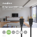 Nedis Ultra High Speed HDMI™ Cable | HDMI™ Connector | HDMI™ Connector | 8K@60Hz | 48 Gbps | 2.00 m | Round | 6.5 mm | Black | Label Nedis Ultra High Speed HDMI™ Cable | HDMI™ Connector | HDMI™ Connector | 8K@60Hz | 48 Gbps | 2.00 m | Round | 6.5 mm | Black | Label