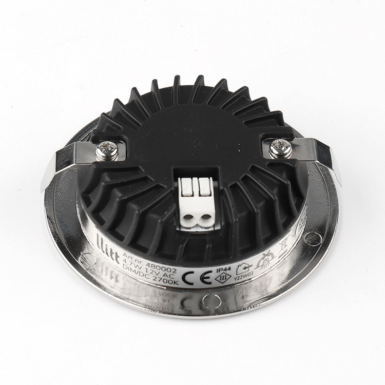 Llitt Alice 12V Infälld downlight 2700K IP44 340lm Borstad stål 1-pack