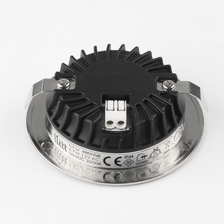 Llitt Alice 12V Infälld downlight 3000K IP44 340lm Borstad stål 1-pack