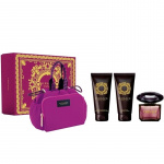 Versace Giftset Versace Crystal Noir Edt 90ml + Body Lotion 100ml + Shower Gel 100ml + Bag