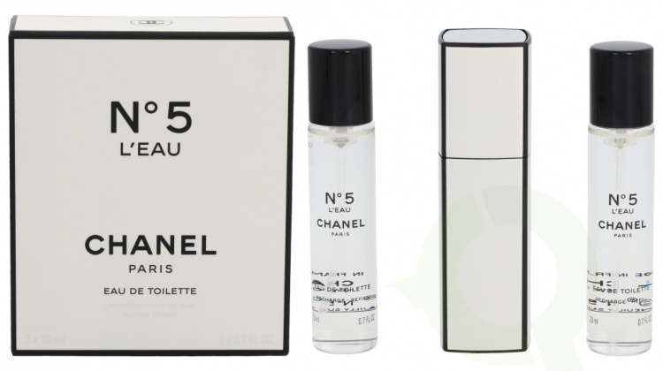 Chanel No 5 L\'Eau Giftset 60 ml Edt 1x Purse Spray 2x Refill