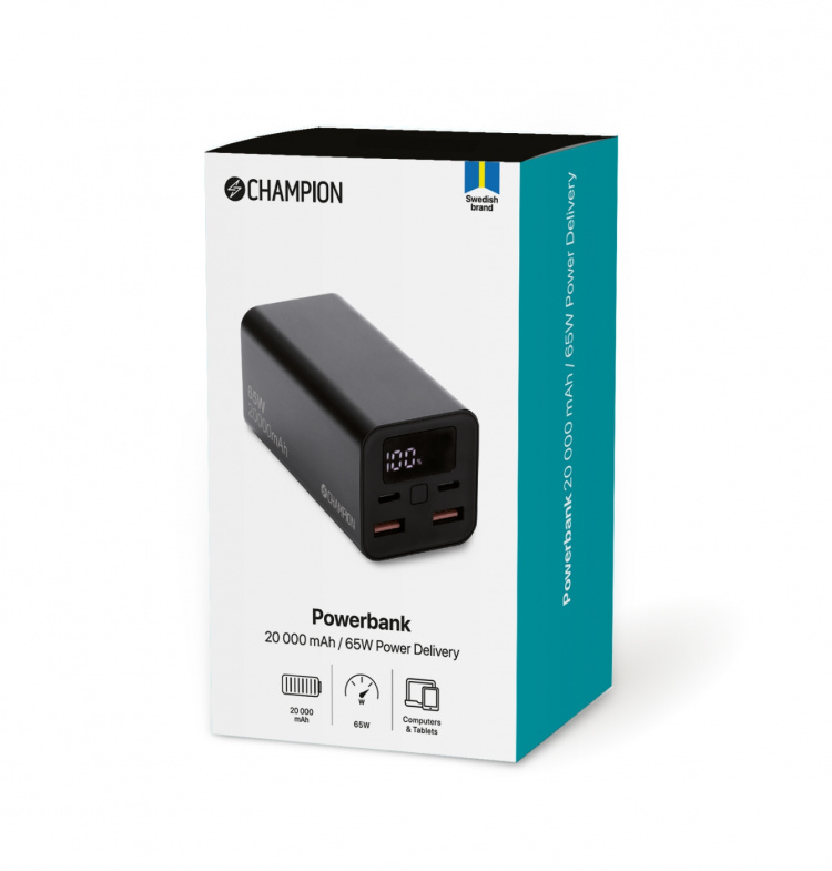 Champion PowerBank 20000 mAh 65W PD Champion PowerBank 20000 mAh 65W PD