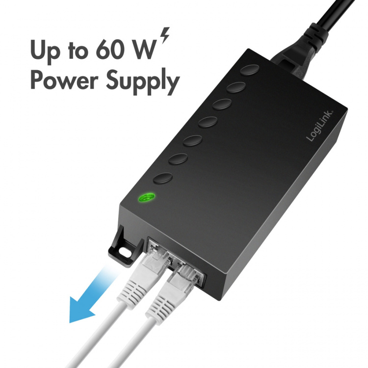 LogiLink Gigabit PoE++ Injector 60W IEEE802.3af/at/bt LogiLink Gigabit PoE++ Injector 60W IEEE802.3af/at/bt