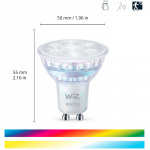WiZ WiFi Smart LED GU10 50W 345lm Färg + Varm-kallvit 1-pack