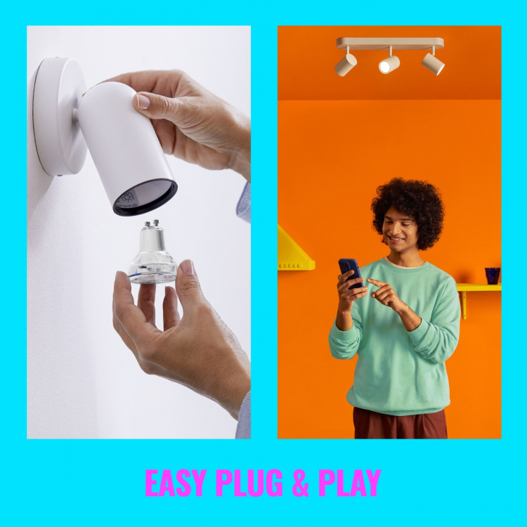 WiZ WiFi Smart LED GU10 50W 345lm Warm-Cold White 2-pack WiZ WiFi Smart LED GU10 50W 345lm Warm-Cold White 2-pack