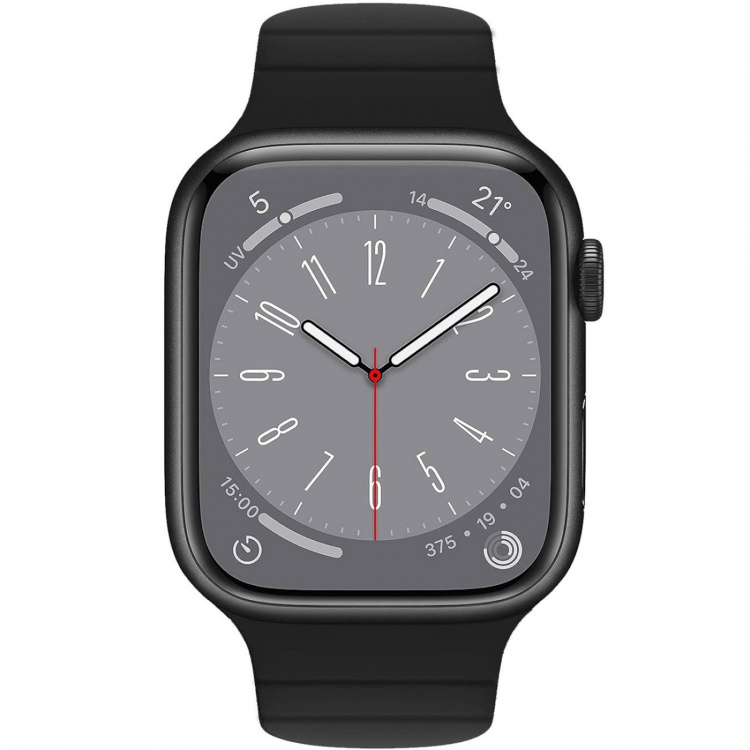 Celly Armband till Apple Watch 42/44/45mm Magnetiskt Svart/Orange Celly Armband till Apple Watch 42/44/45mm Magnetiskt Svart/Orange