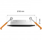 Philips Hue Slim Downlight S 90mm White and Color Ambiance Svart 1-pack Philips Hue Slim Downlight S 90mm White and Color Ambiance Svart 1-pack