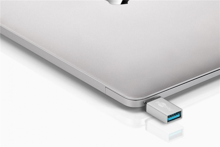 Goobay USB-C to A 3.0 adapter, silver