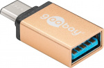 Goobay USB-C to A 3.0 adapter, gold