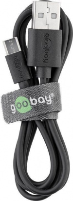 Goobay Micro-USB 5 W charger + cable, 1 m, black Goobay Micro-USB 5 W charger + cable, 1 m, black