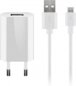 Goobay Micro-USB 5 W charger + cable, 1 m, white