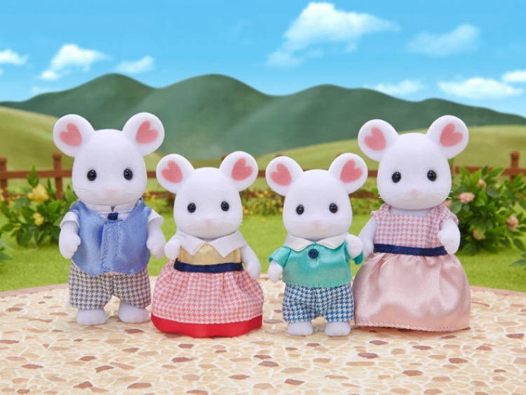 Sylvanian Families Marshmallow Mouse Family Sylvanian Families Marshmallow Mouse Family