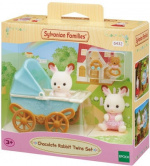 Sylvanian Families Chocolate bunny twins set (Strollers)
