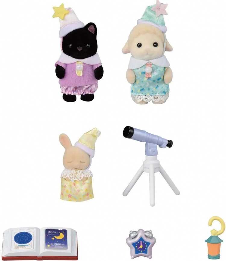 Sylvanian Families The threes at a sleepover Sylvanian Families The threes at a sleepover