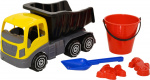 Plasto car and sand set, 5 pieces