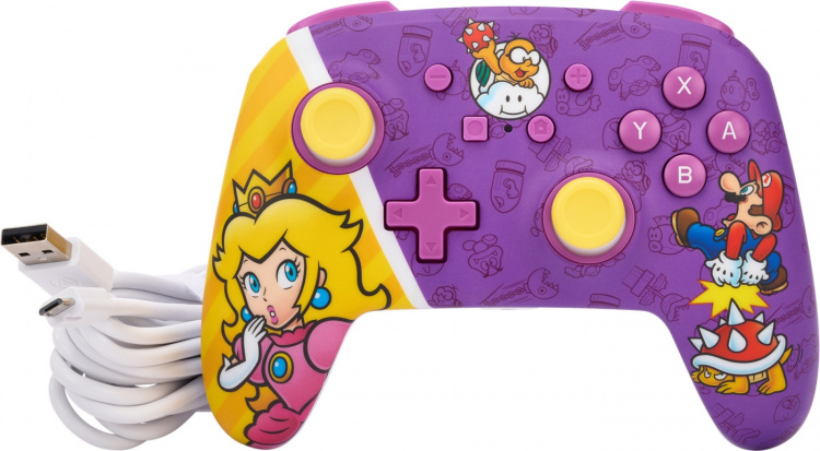 PowerA Enhanced Wired Controller, Princess Peach Battle, Switch PowerA Enhanced Wired Controller, Princess Peach Battle, Switch