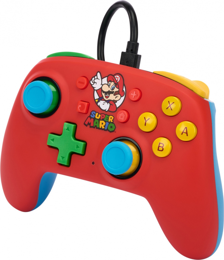 PowerA Nano Wired Controller, Mario Medley, Switch PowerA Nano Wired Controller, Mario Medley, Switch