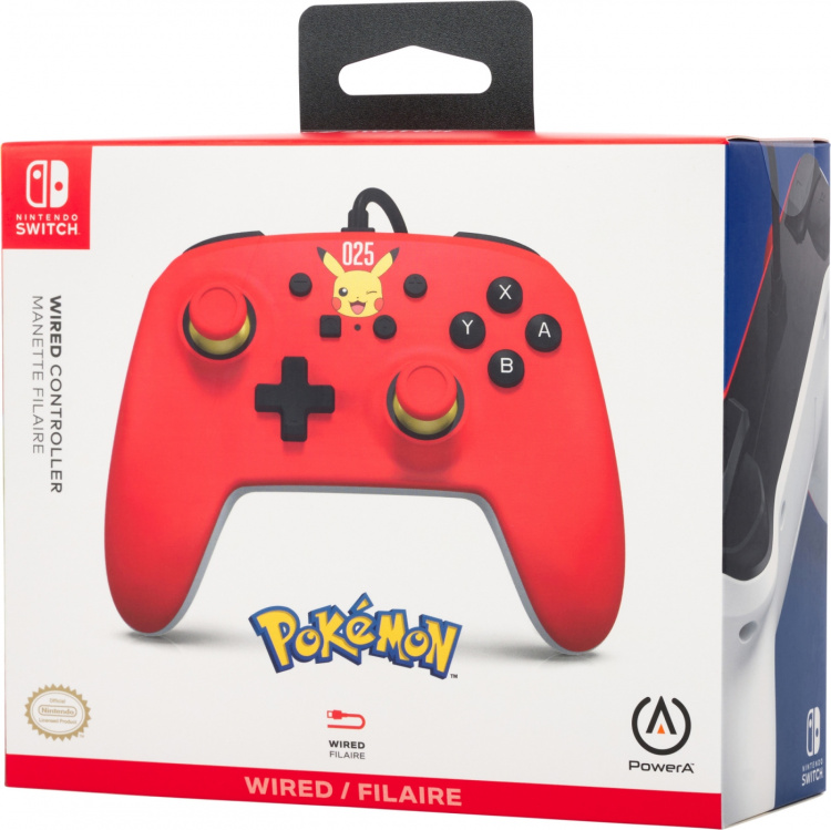 PowerA Wired Controller, Laughing Pikachu, Switch PowerA Wired Controller, Laughing Pikachu, Switch
