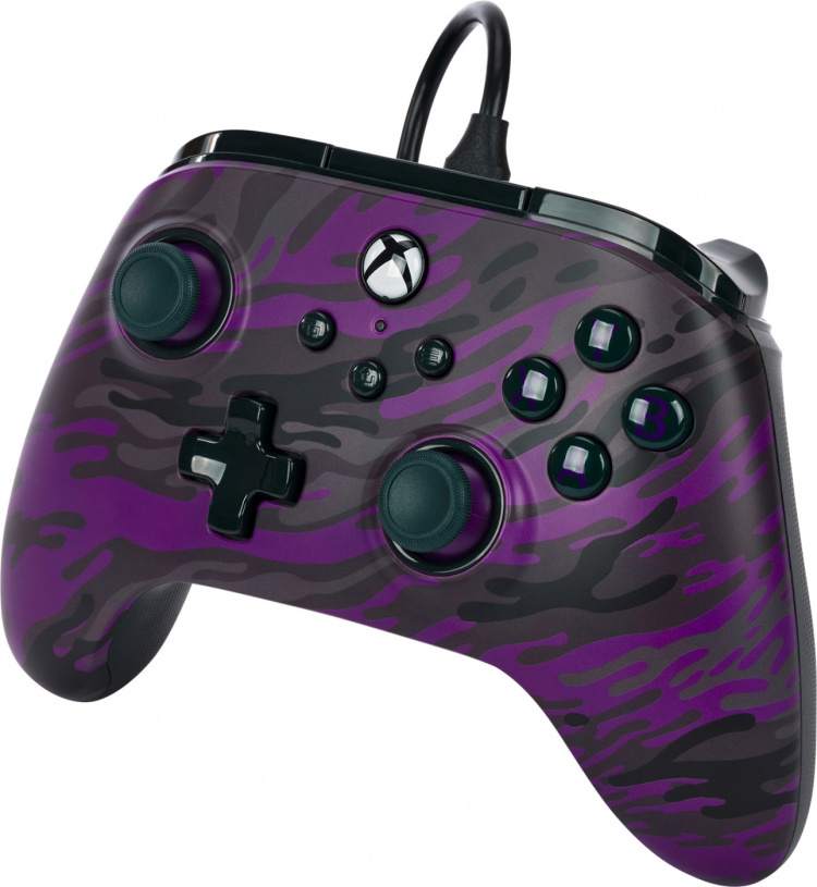 PowerA Advantage Wired Controller, Purple Camo, Xbox
