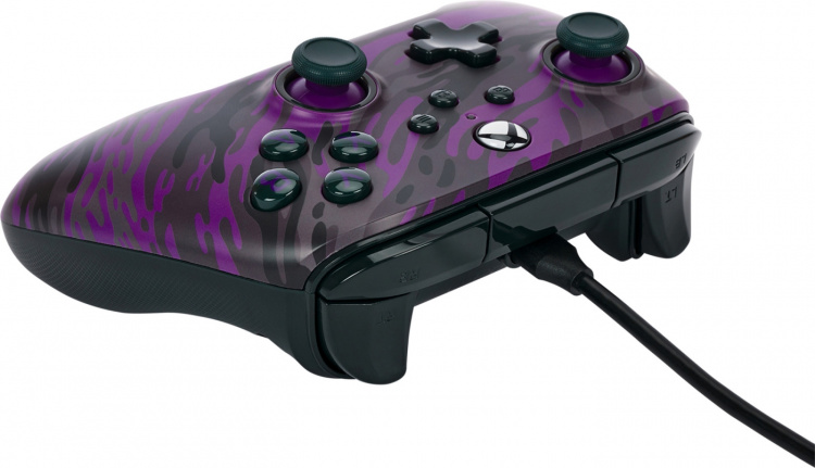 PowerA Advantage Wired Controller, Purple Camo, Xbox