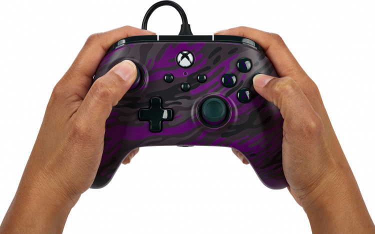 PowerA Advantage Wired Controller, Purple Camo, Xbox
