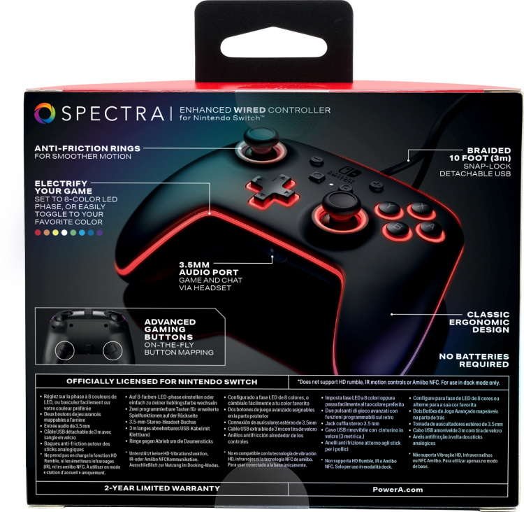 PowerA Spectra Enhanced Wired Controller, black, Switch