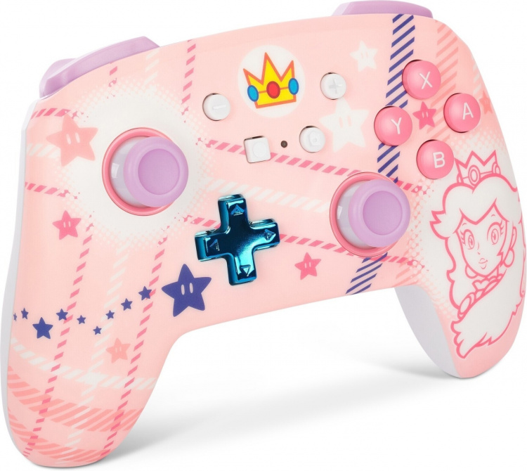 PowerA Enhanced Wireless Controller, Princess Peach Plaid, Switch PowerA Enhanced Wireless Controller, Princess Peach Plaid, Switch