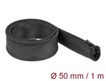 DeLOCK Braided Sleeve with zip fastener heat-resistant 1 m x 50 mm